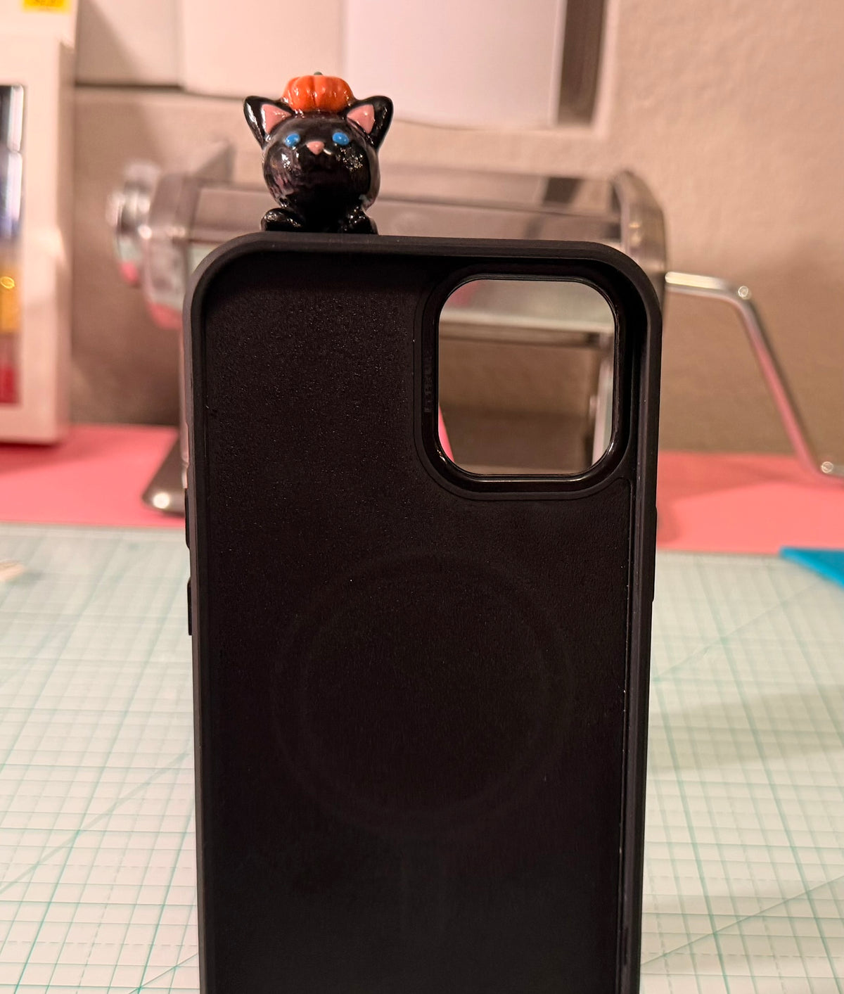 Pumpkin Kitty Phone Buddy