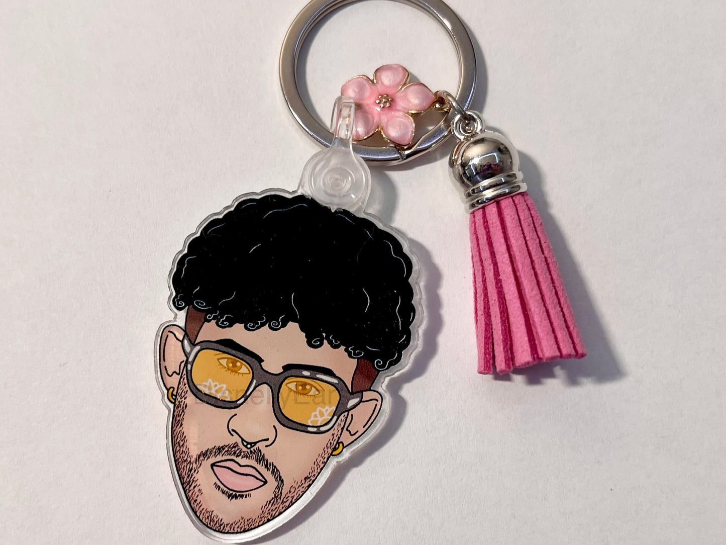 Bad Bunny Flower Keychain