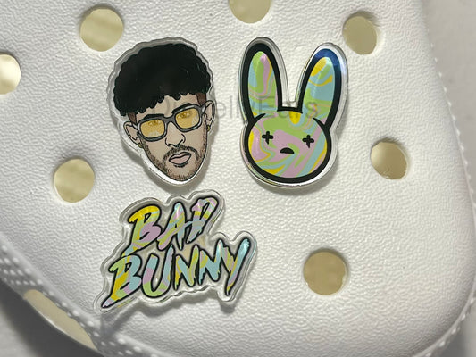 Bad Bunny Colorful Croc Charms