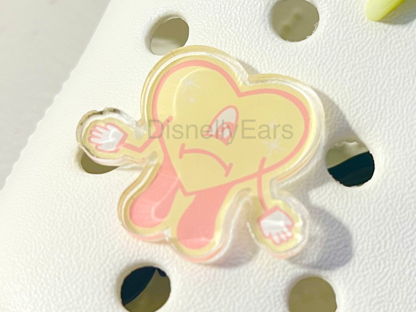 Sad Heart Acrylic Shoe Charms