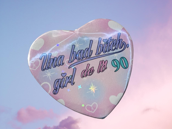 90s girl Button Pin/Magnets