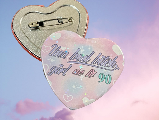 90s girl Button Pin/Magnets