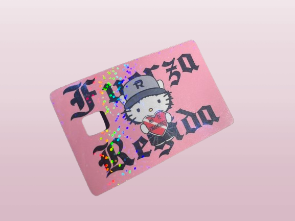 Fuerza Regida Kitty Credit Card Sticker