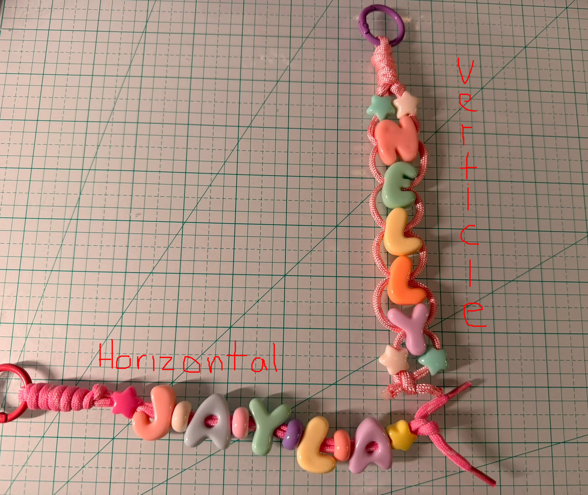 Custom Bubble Name Keychain