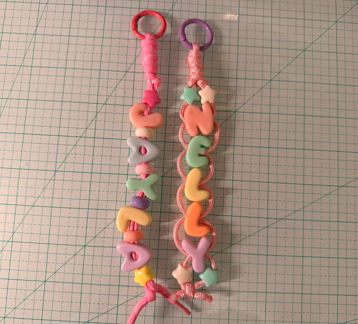 Custom Bubble Name Keychain