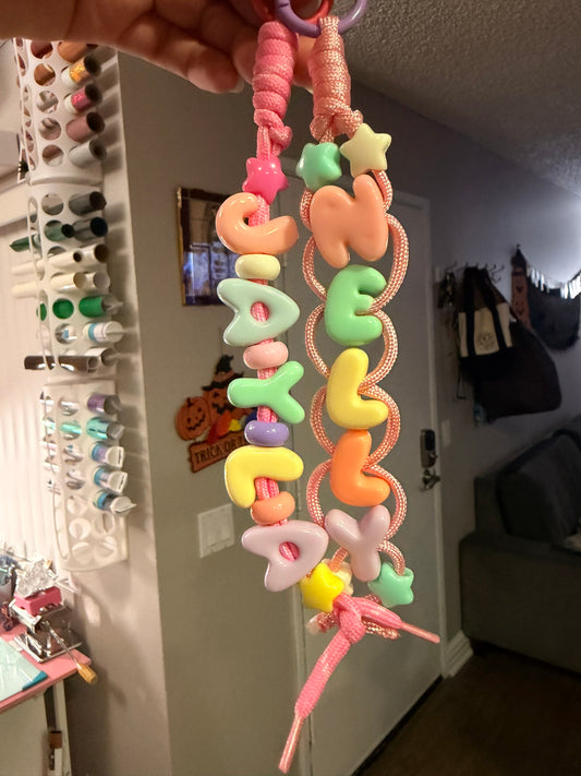 Custom Bubble Name Keychain