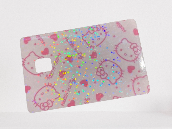 Pink Hello Credit Card Sticker