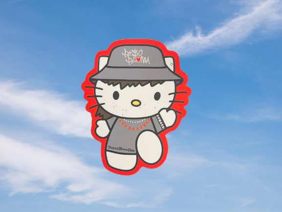 Peso Kitty Matte Waterproof Sticker