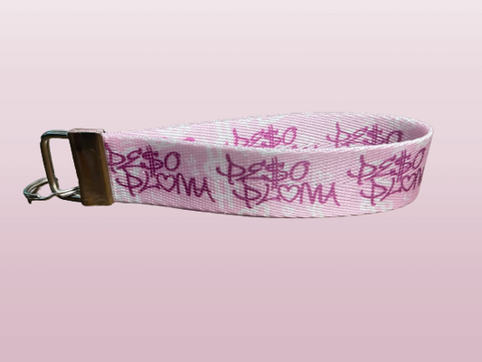 Pink/Purple Peso Pluma Wristlet Keychain