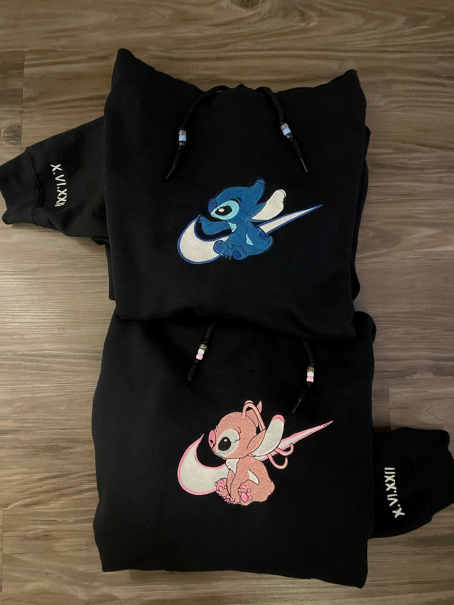 Stitch & Angel Embroidered CrewNecks/Hoodies