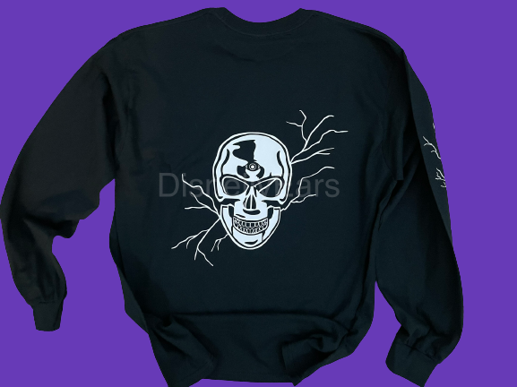 Skull Lightning Unisex Long Sleeves