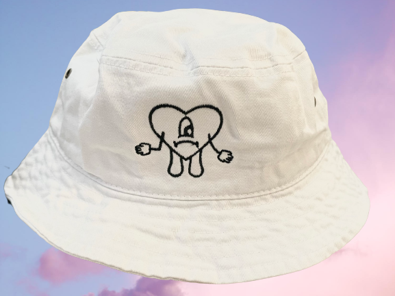 Sad Heart Embroidered Bucket Hats