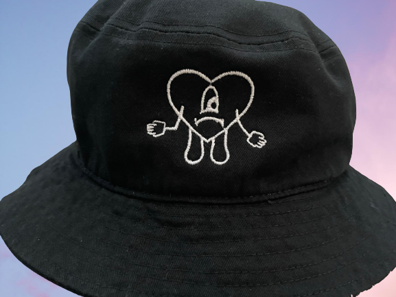 Sad Heart Embroidered Bucket Hats