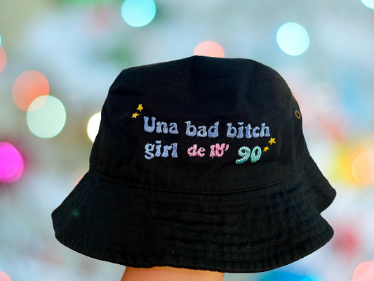 90s Girl Embroidered Bucket Hat