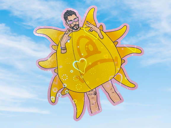 Bad Bunny Sun Sticker