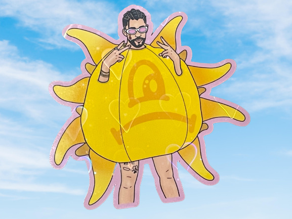 Bad Bunny Sun Sticker