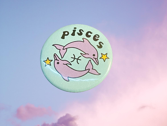 Pisces Button Pin/Magnet