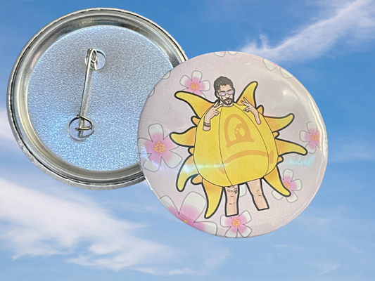 Bad Bunny Sun Button Pin/Magnet