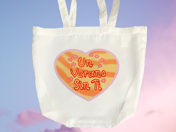 Bad Kitty Heart/Square Tote Bag